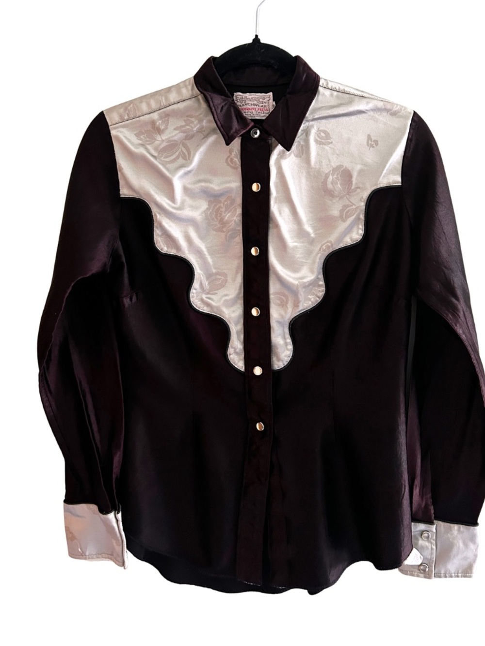 Iconic Western H Bar V Vintage Pearl Snap Button Down Shirt
